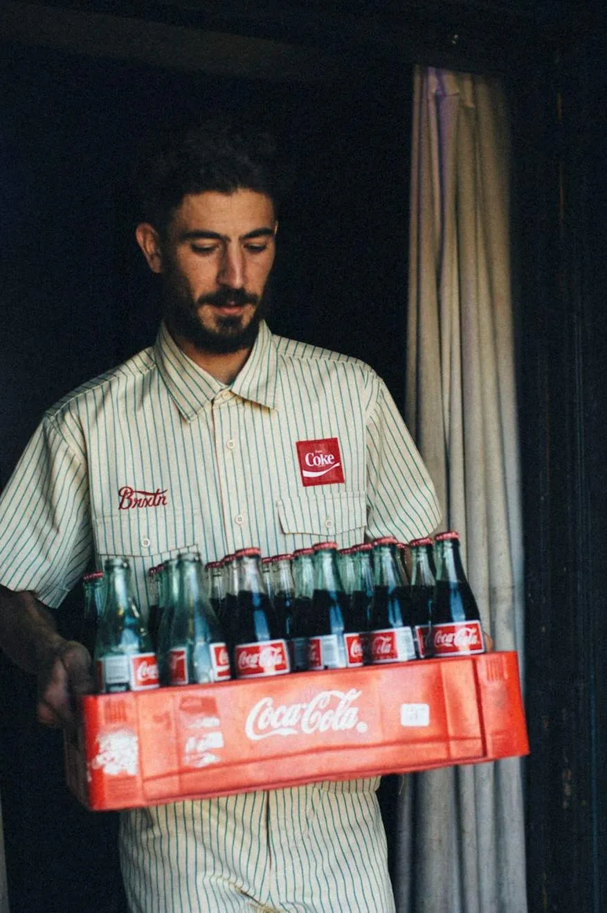 Tan Coca-Cola Delivery Olson S/S Woven