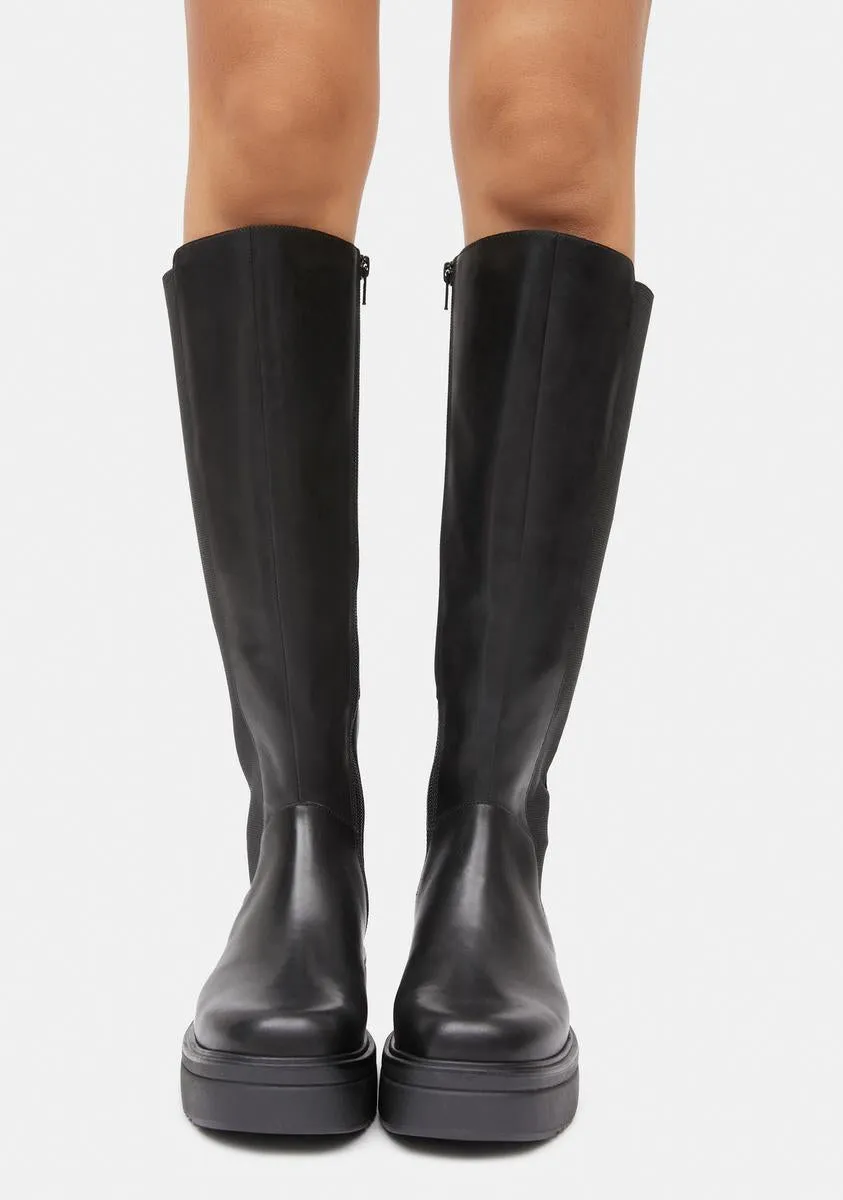 Tara Leather Knee-High Boots