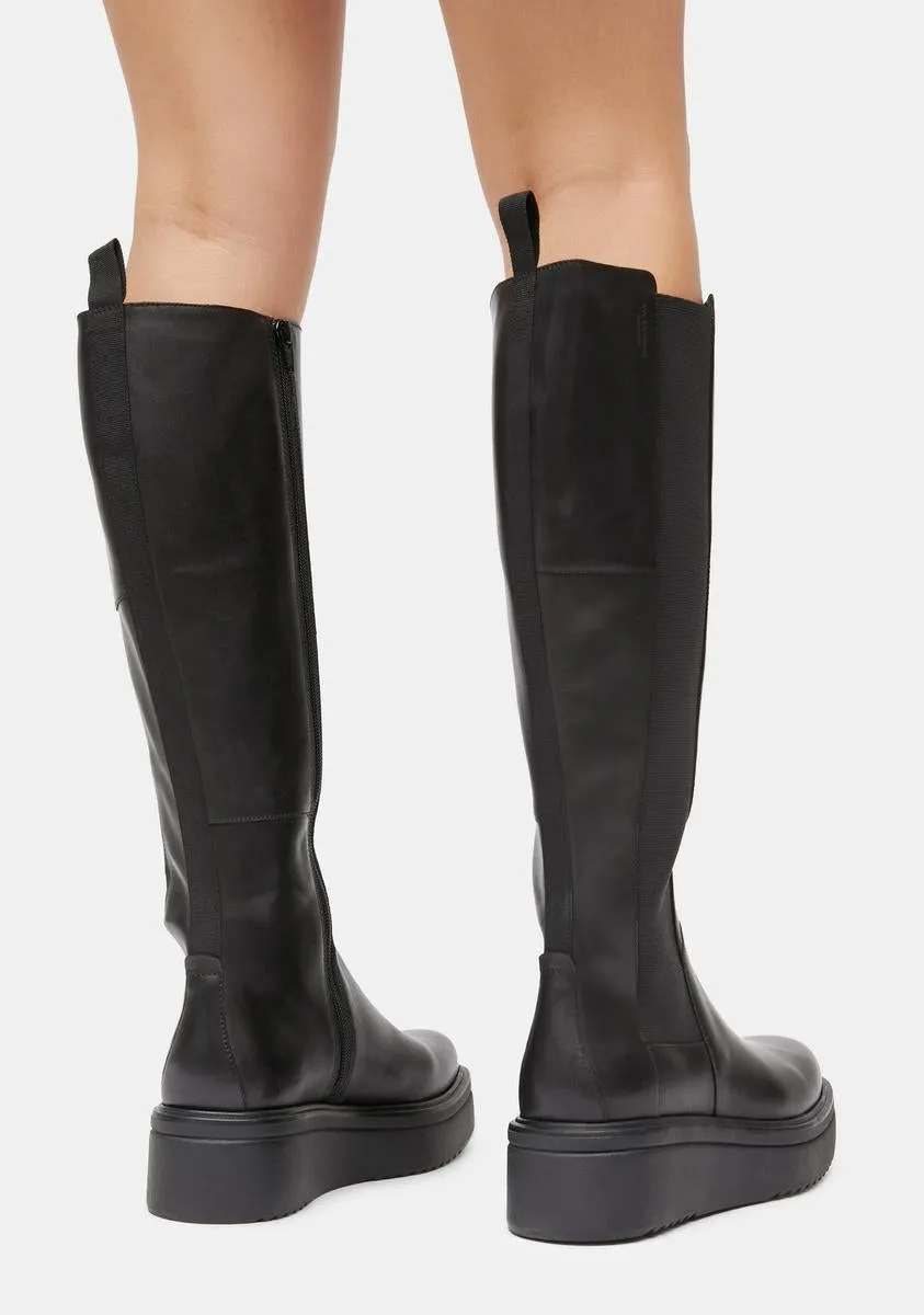 Tara Leather Knee-High Boots