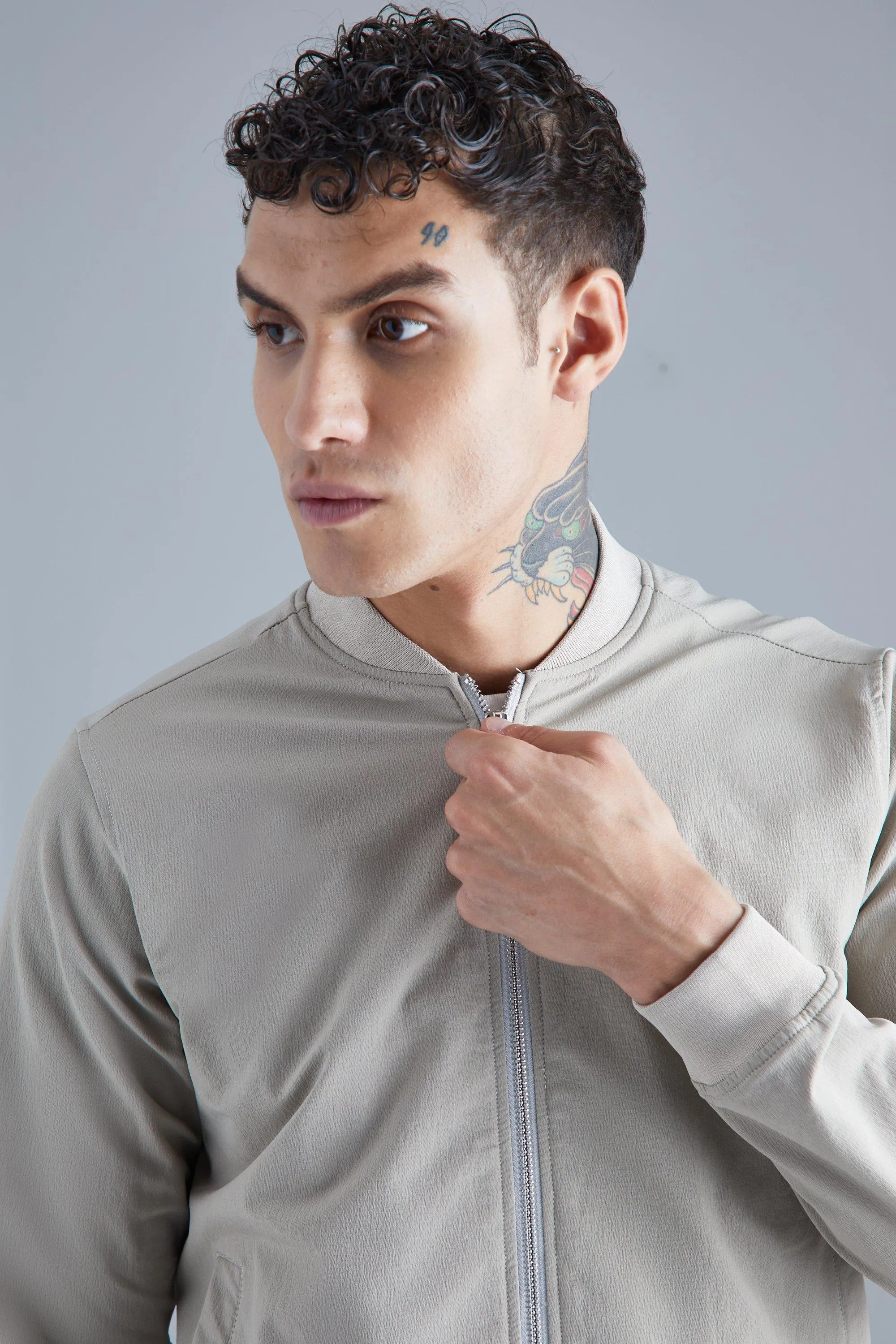 boohooMAN Technical Stretch Smart Bomber