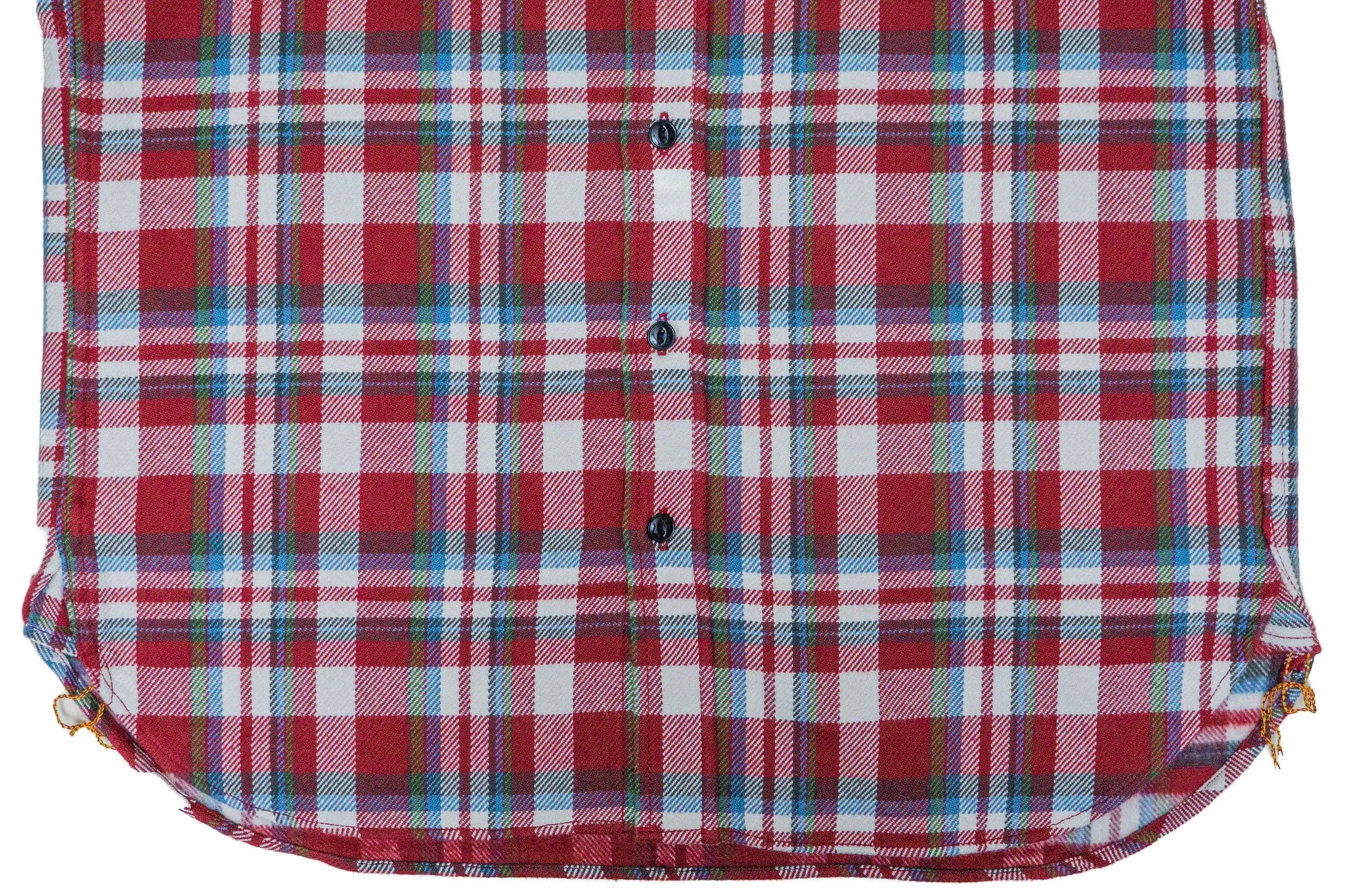 Iron Heart IHSH-371-RED Flannel Check Work Shirt - Red