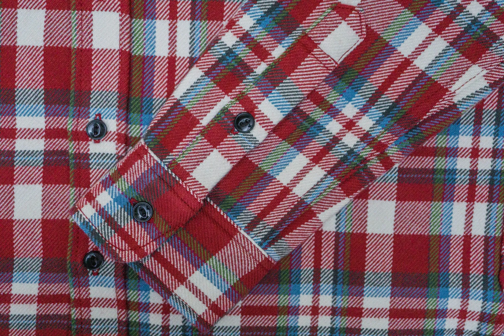 Iron Heart IHSH-371-RED Flannel Check Work Shirt - Red