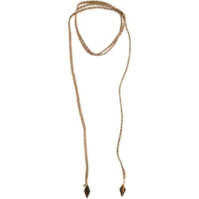 Diamond Bolo Necklace by Vanessa Mooney with Braided Design