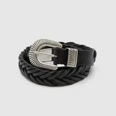 Western Style Braided Leather Belt