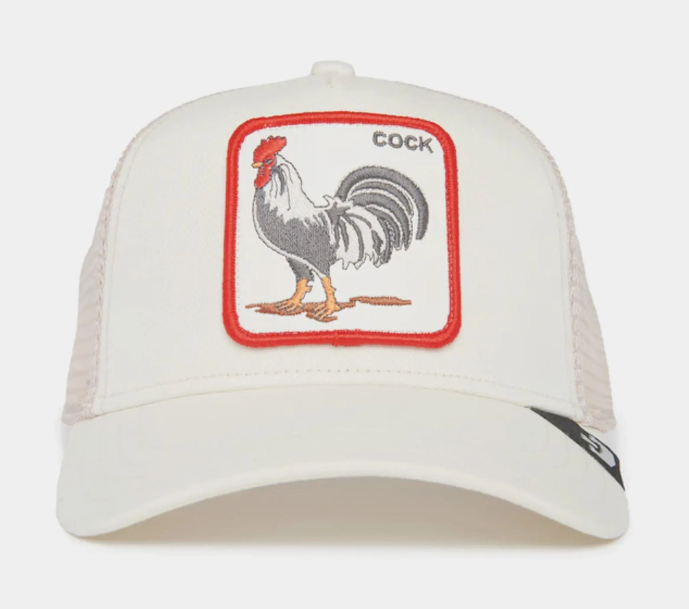 The Cock 14x14 Trucker Men's Hat White