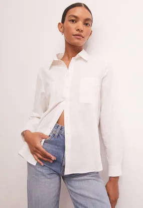 White Eliza Woven Top by Z Supply