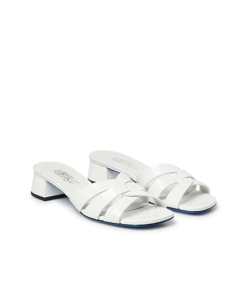 White Patent Leather Sandals