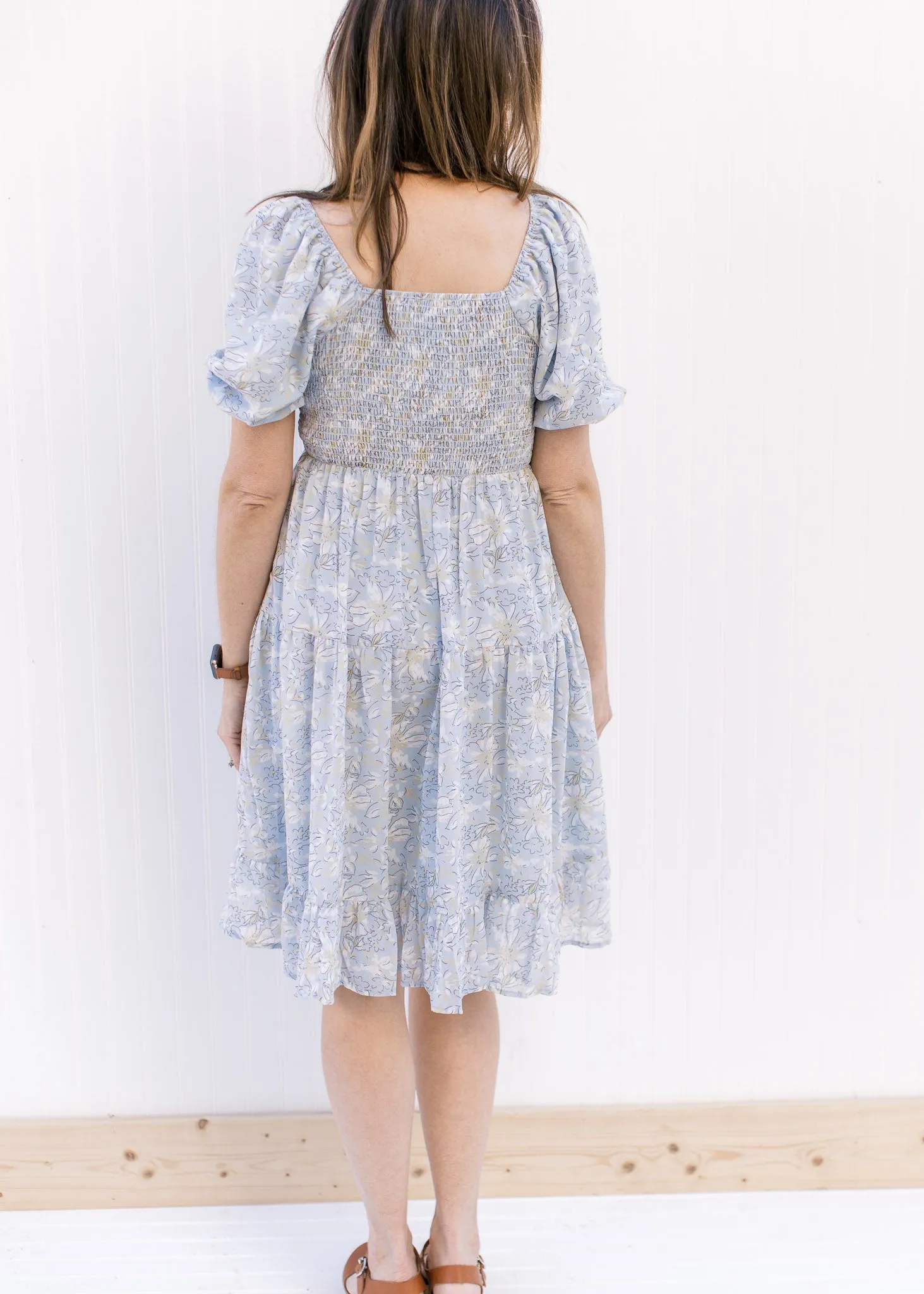 Blue Floral Summer Dress