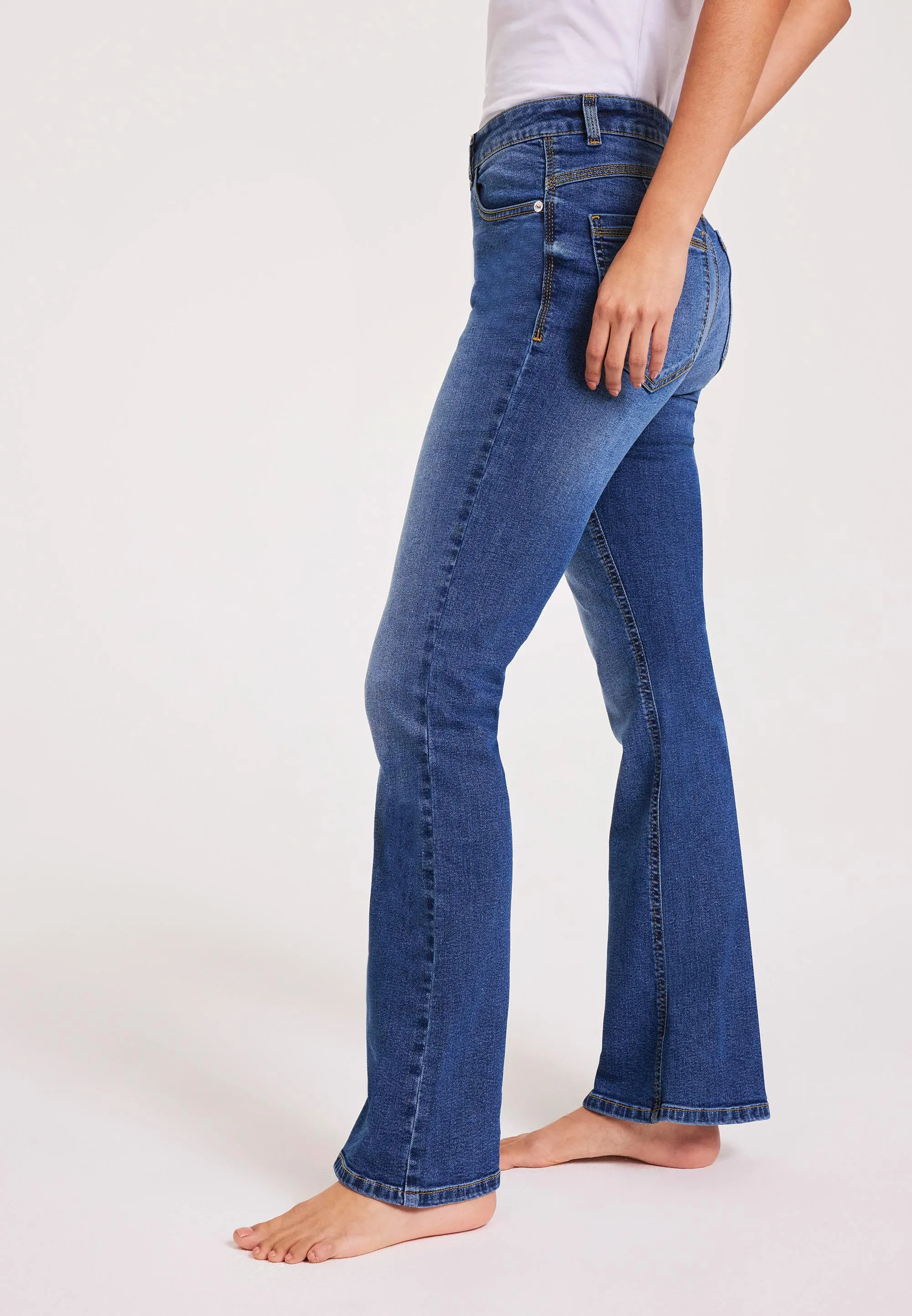 Women's Blue Slim Bootcut Jeans