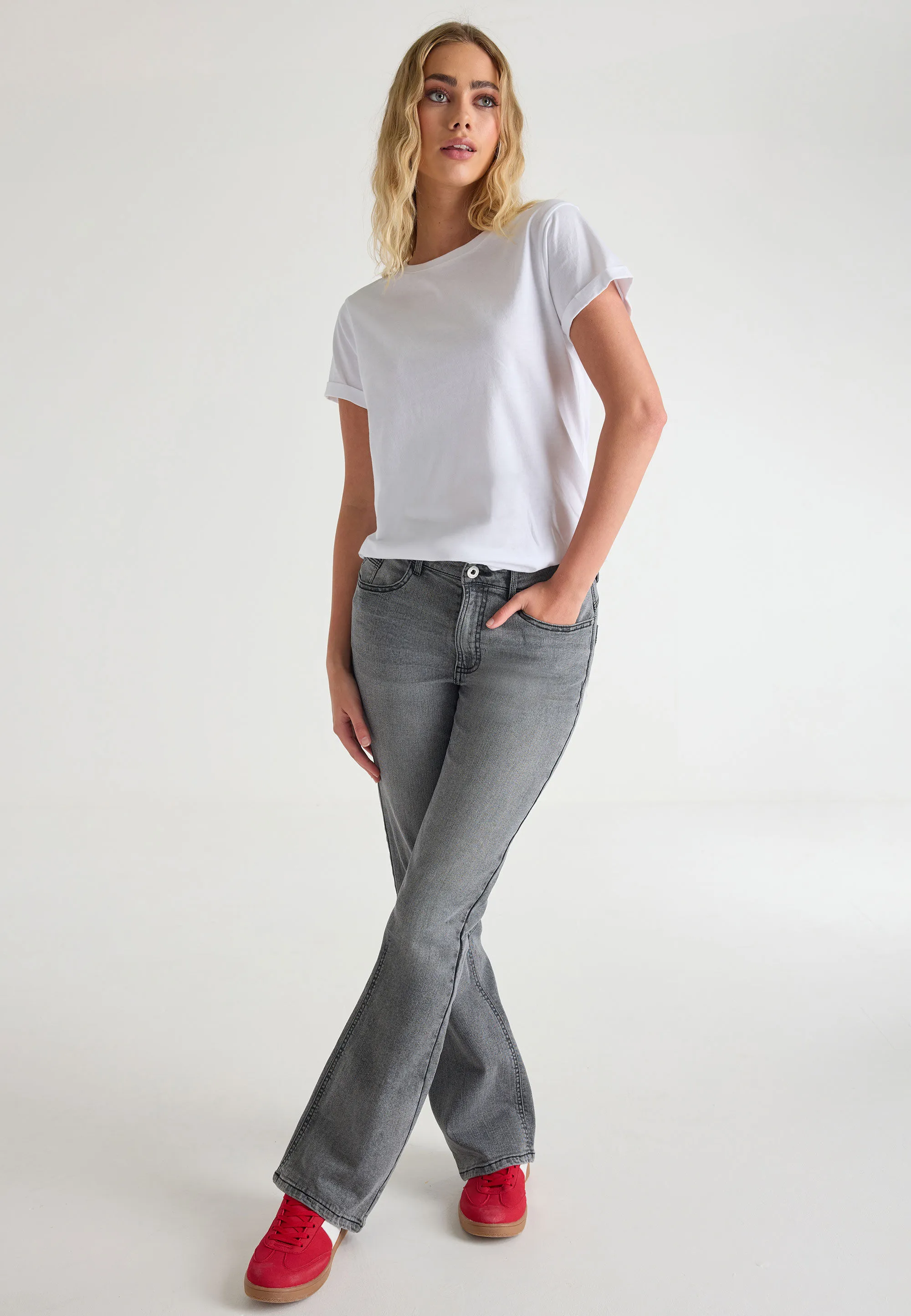 Women's Grey Alexa Bootcut Jeans