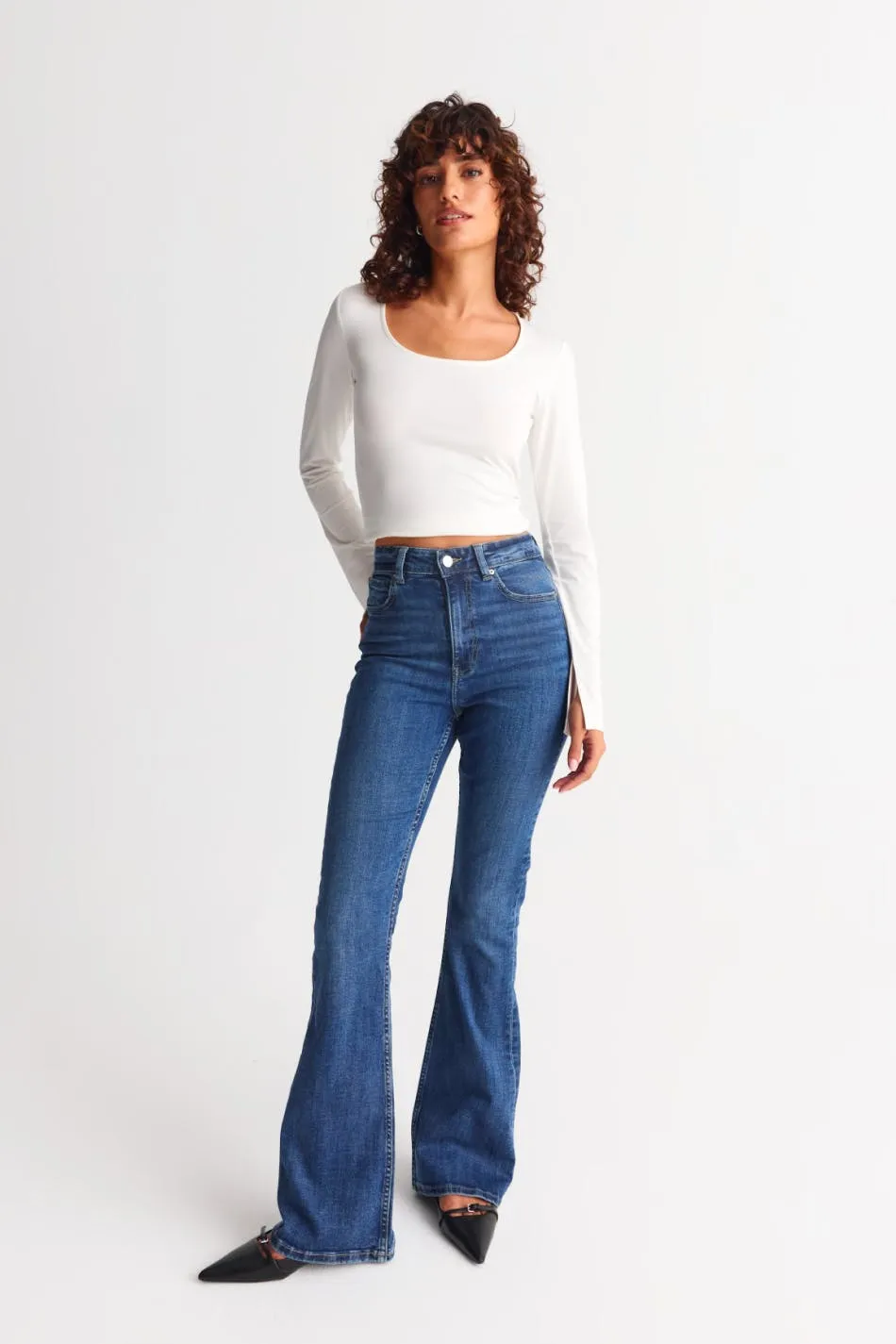 Women's high bootcut jeans