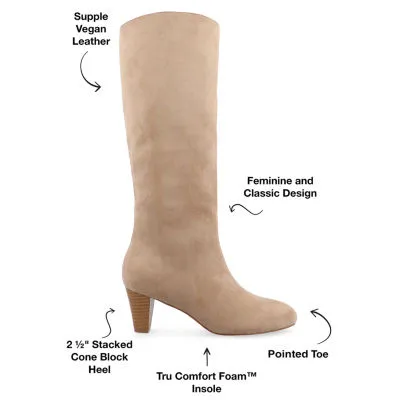 Women's Journee Collection Jovey Stacked Heel Dress Boots