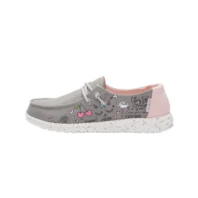 WALLY YOUTH Doodle Grey Kids Moccasins